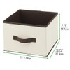 mDesign Set of 2 Fabric Storage Boxes - Wardrobe Organiser