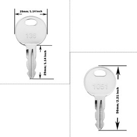 Ignition Starter Keys,10Pcs 1051 Keys for Heavy Machinery 1051 Key Thwaites Dumper Replacement T104633 Compatible with Thwaites Dumpers, Tri Mark, and Lucas