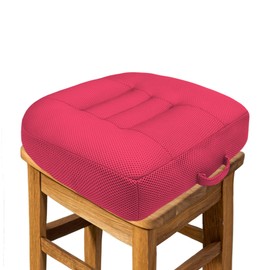 FIOQE Car Booster Seat Cushion - 15.7x15.7x4.7 Inches Office seat boosr seat Cushion - Pink, Thick Nylon Mesh & PP Memory Foam, Height-Adjustable for Driving, Office, Yoga, and Outdoor Use