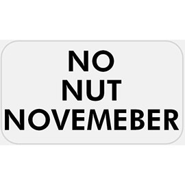 No Nut November - 100 Stickers Pack 2.25 x 1.25 inches - Meme Internet