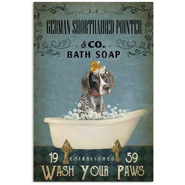 YiKue German Shorthaired Pointer Tin Sign Vintage Wall Decor for Cafe Bar Home Beer Decoration 12x8inch