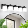 Guliaofo 5-Light Black Vanity Lights, 30.79 Inch Bathroom Light Fixtures