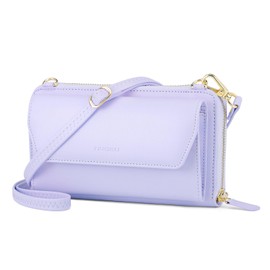 nuoku Womens RFID Wallet Purse Wristlet Crossbody Clutch with Zip Around 2 Strap