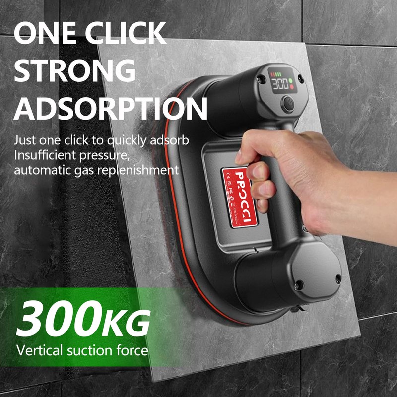 Battery Suction Cup,10 in Diameter, 2 Brushless Motors, 300 KG