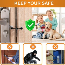 Newlaking Portable Door Lock Upgraded Stoppers, Hotel Doors Locks for Travelers Safety Locker Jammer Security Devices from Rooms Inside Travel Home Apartment Bedrooms Essentials Reinforcement for Women