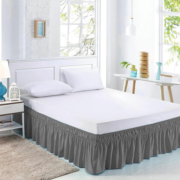 Bed Skirt Queen Size Wrap Around Style by Comfort Beddings