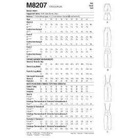 McCall's Misses' Pleated Shorts and Pants Sewing Pattern Kit, Code M8207, Sizes 6-8-10-12-14, Multicolor
