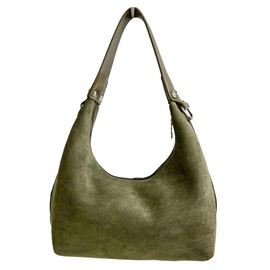 Suede Crescent Bag for Women Vintage Shoulder Bag Sling Underarm Purse Brown Suede Handbag Travel Work Tote Purse