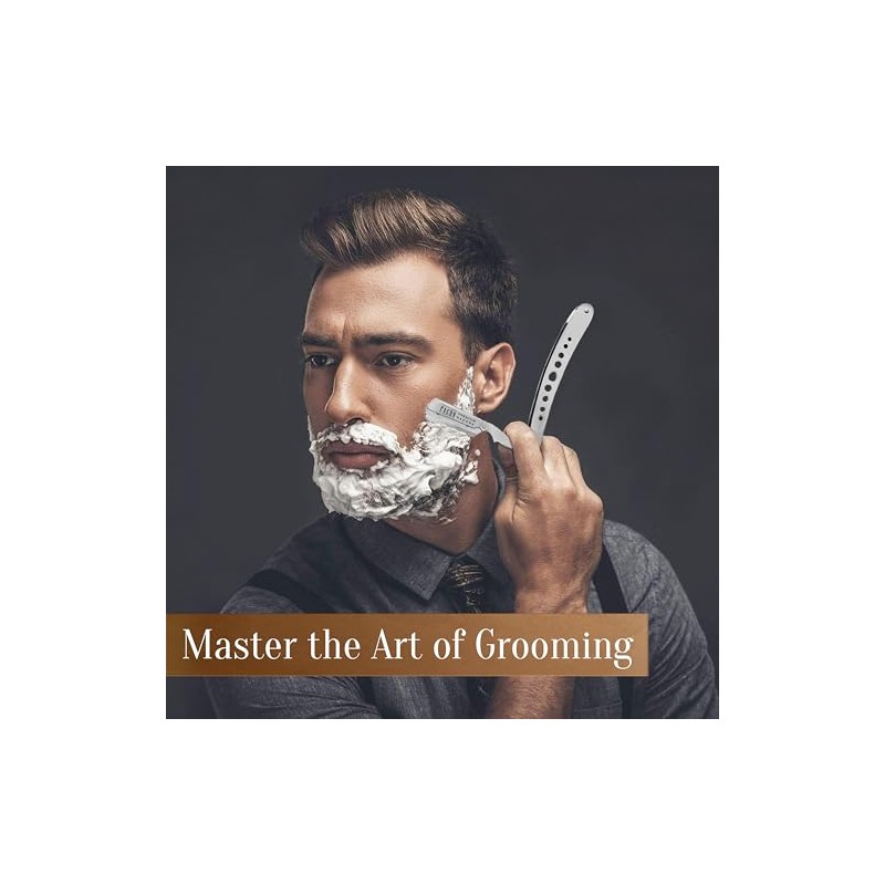 100 Blades + Facón Classic Professional Straight Edge Barber Razor