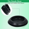 EASYEAH 2PCS Rubber Plugs for Round Holes - 2-5/8"(70mm) Black