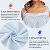FMIRREO - Camisón de algodón para mujer, sin mangas, cómodo,