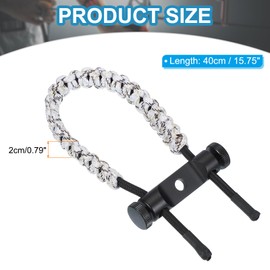 MECCANIXITY Archery Bow Wrist Sling 15.75 Inch 550 Paracord Strap Compound Bow Stabilizer & Hand Loop Carrier Bow Stabilizer for Bow Hunting Shooting Snow Camouflage 1 Count