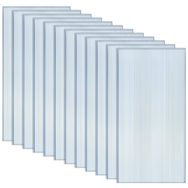 Hotop 12 Pcs Polycarbonate Greenhouse Panels Double Layer Polycarbonate Panels
