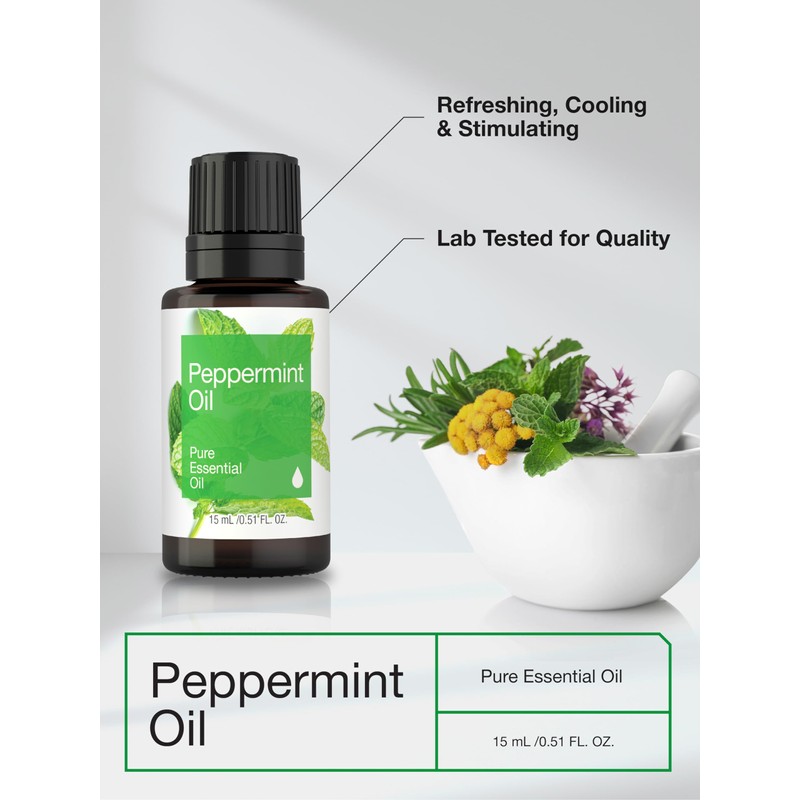 Horbäach Peppermint Essential Oil | .51 fl oz (15mL) |