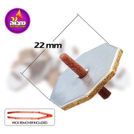 Ner Mitzvah Octagon Floating and Cotton Wicks, Cork Disc Holders for Oil Cups, Bonus Wick Removal Tweezers - 100 Count (Approx.)