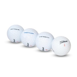 GolfBall Nut - 48 Recycled Golf Balls for Titleist Mix- Premium Performance Used Golf Balls Bulk 3A Good Condition – Includes Mesh Bag – 48-Pack, White