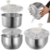 Large Stainless Steel Salad Spinner, Lettuce Spinner Vegetable Strainer Set,