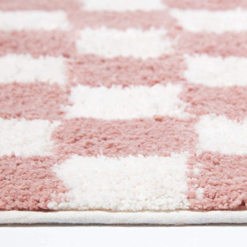 HOMESCAPES Super Absorbent Soft 100% Cotton ‘Brighton’ Blush Pink and