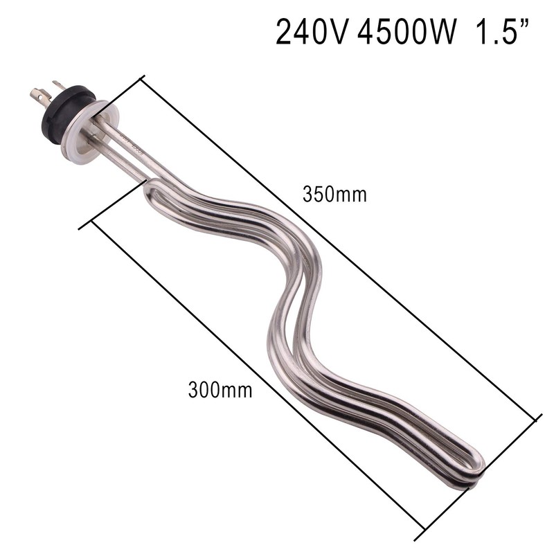 DERNORD 240V 4500W Tri-clamp Ripple Heating Element Stainless Steel Immersion