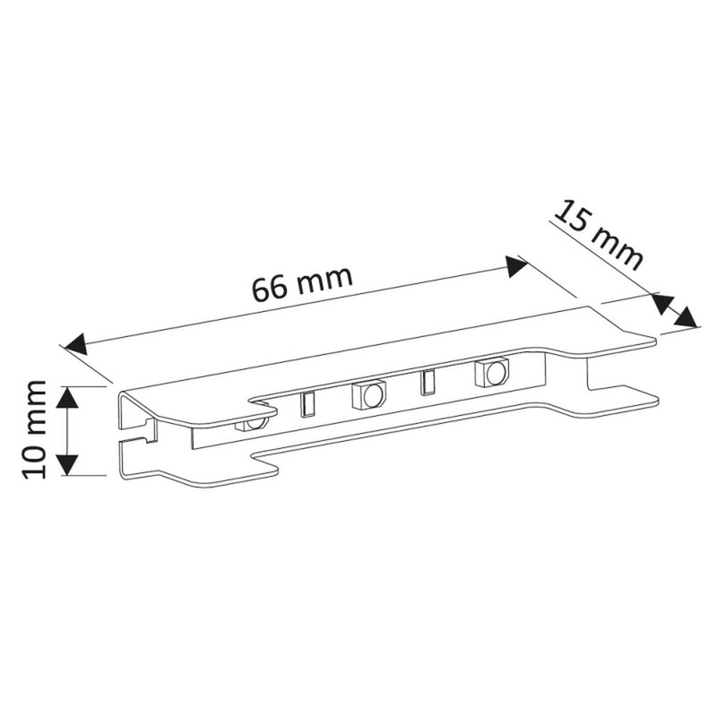 LED Glass Edge Lighting Blue + 2 m Cable Cabinet
