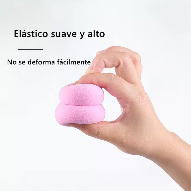 NO.8 Esponjas Para Maquillaje Cosmética Uso Húmedo Y Seco+estante