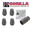 Gorilla Rims Wheel Locks Acorn Black Chrome 12mm x 1.50