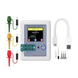 LCR Meter Transistor Meter, Aideepen LCR TC1 Multi-Function Component Tester, LCR Meter Capacitor Tester ESR Full Color Display Transistor Meter for Diode Triode Capacitor Resistor ESR NPN PNP