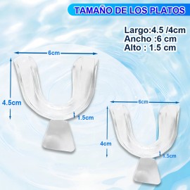Guarda Bruxismo Set 4 Unidades - Protectores Nocturnos Anti-estrés Y Rechinar De Dientes, Guarda Dental Moldeable Para Maxima Protección