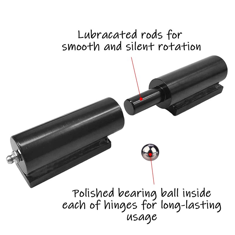 HLMOptimo Heavy Duty Weld-on Barrel Hinges - 5 Inch, 450