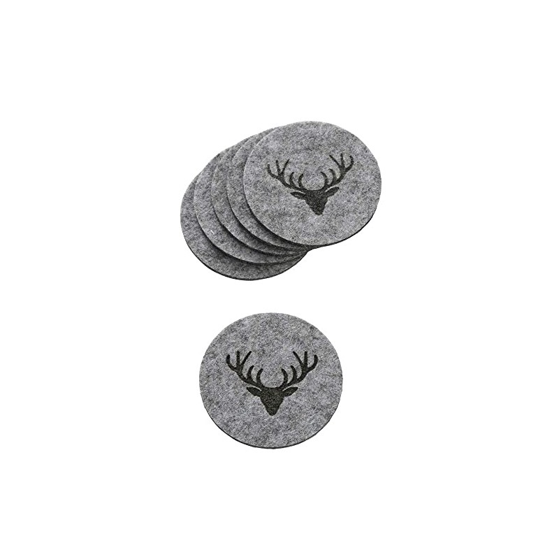 Boltze Home Collections Tjark Coasters Diameter 10 cm Grey Set