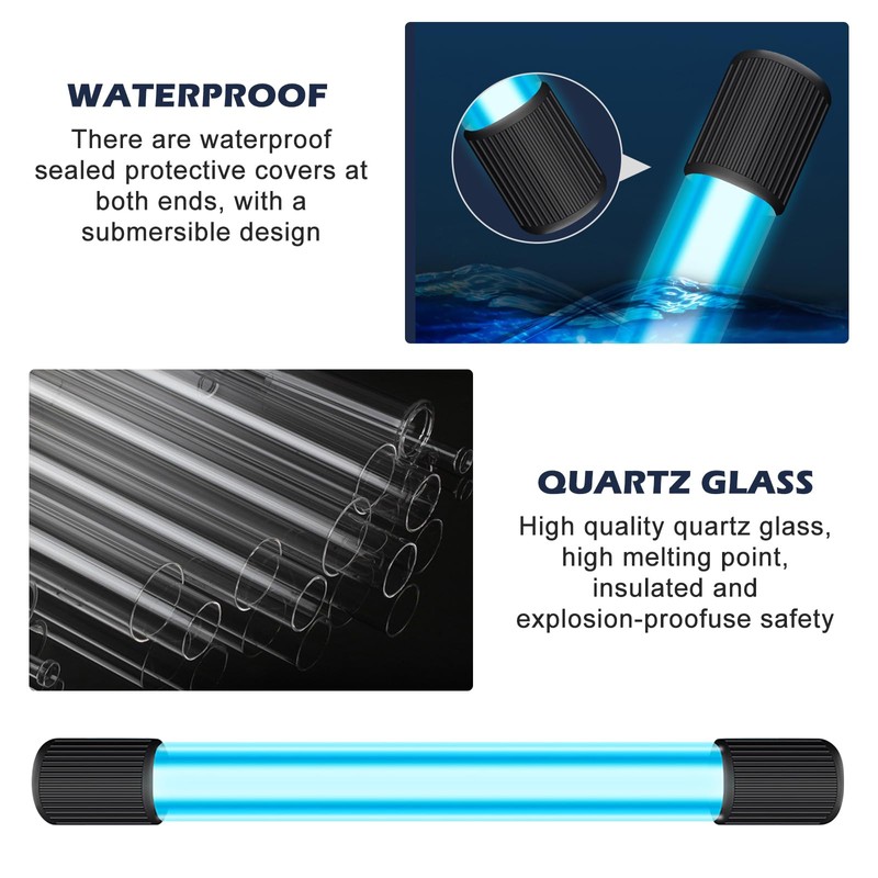 Aquarium UV Steriliser, 9 W Blue Aquarium Clean Light with