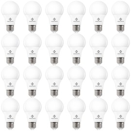 GOECOVATE A19 LED Light Bulbs 3000K Warm White, Non-Dimmable E26 Led Bulb, 60 Watt Light Bulb Equivalent, Efficient 8 Watt, 800 Lumens, 15000 Hours, ETL/UL Listed, 24 Pack