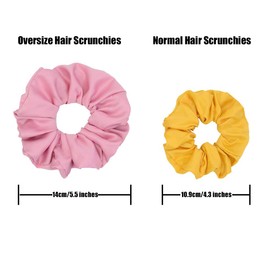 Chloven 6 Colors Oversize Jumbo Scrunchies Blush Theme Large Hair Scrunchies Satin Elastics Pink Lovers Scrunchy Bobbles Soft Hair Bands Hair Ties Hair Accessories Scrunchies for Girls Women (6 Blush)