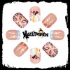 24 Pcs Short Square Press on Nails Thanksgiving Fake Nails
