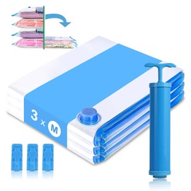 Bestash Vacuum Bags for Clothes, Duvets, Vacuum Bags for Clothing Travel, Vacuum Bags for Clothes with Pump for Travel Clothes Storage & Organisation (Pack of 3, 50 x 70 cm)