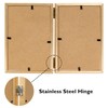 JCJMY 4x6 Double Picture Frame Hinged Folding Vertical Stand on