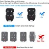 QBUC for GMC Key Fob Cover with Keychain,5 Button Soft