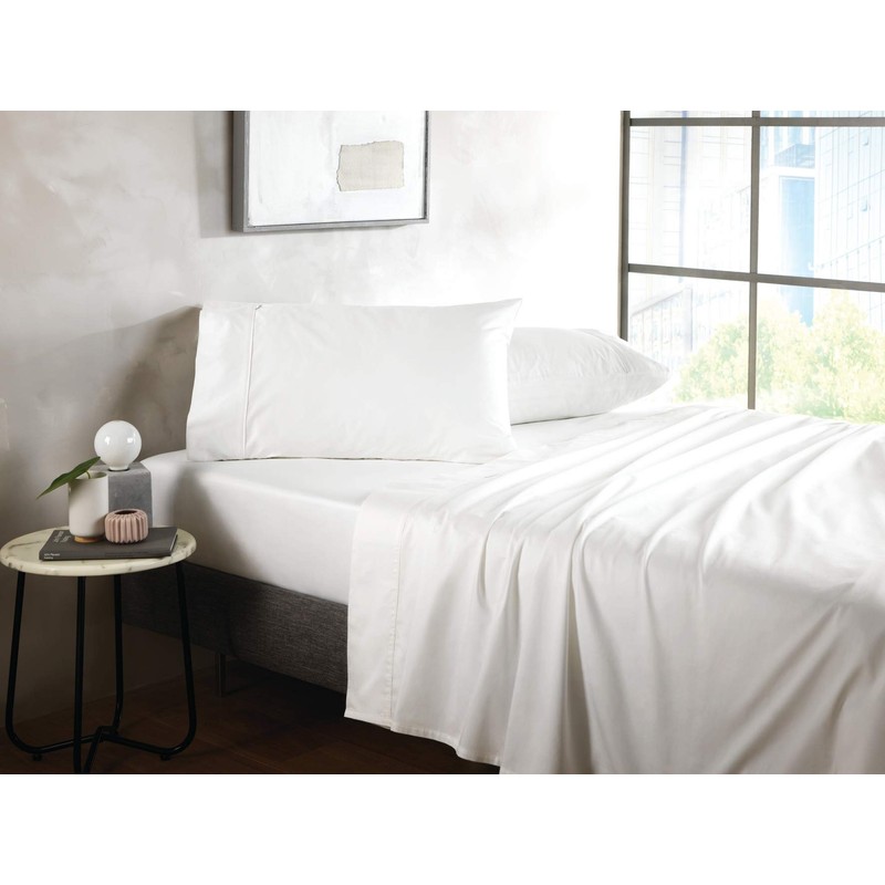 Sheridan Tailored Pair Pillowcases, Cotton, Snow, Full