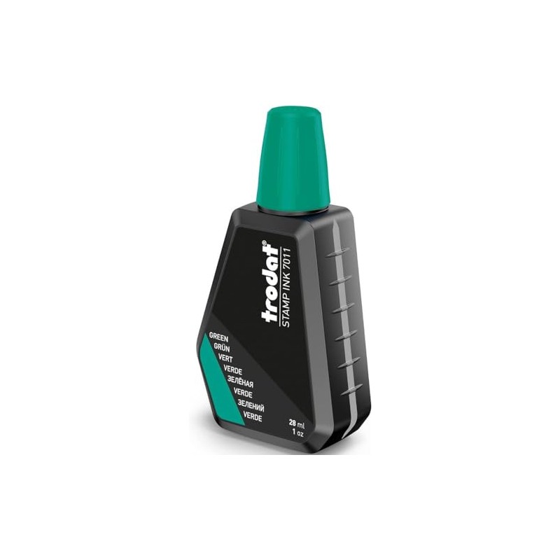 Trodat 7011 Tinta para Sellos de Entintado Manual, 28ml, Verde