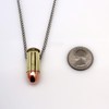 Real Metal 45 Caliber Bullet Necklace Hand Polished Brass and