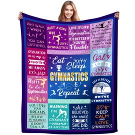Gymnastics Gifts Blanket Gymnastics Gifts for Girls Throw Blanket Ultra Soft Cozy Lightweight Blankets Gymnastics Lovers Christmas Birthday Gifts 50"X40"