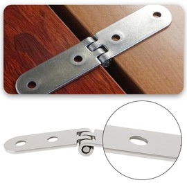 OTOTEC 20PCS 180 Degree Folding Flip Hinges 76x15mm Hole Center Distance 15mm Heavy Duty Strap Hinges Suitable for Installing Folding Tables Sewing Machines Folding Chairs