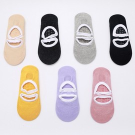Women's Professional Non-slip Yoga & Pilates Indoor Boat Socks for Beginners (Spring/Autumn) Size/Light Purple 20ea