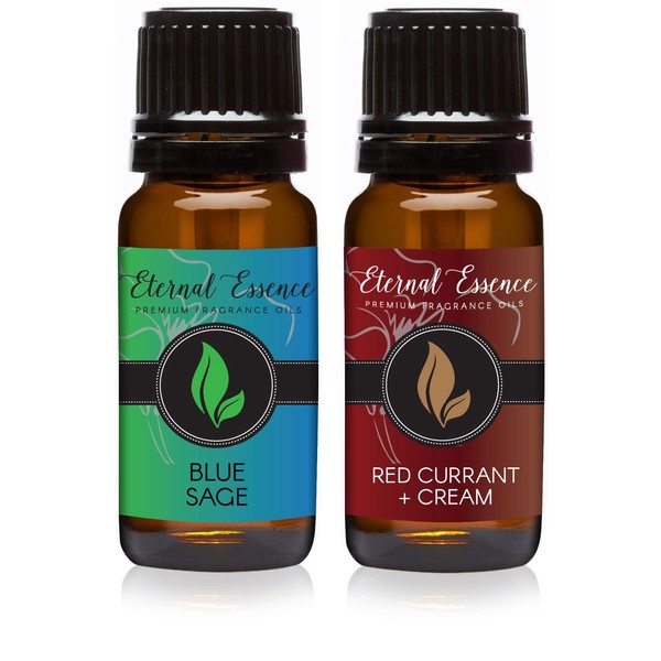 Pair (2) - Blue Sage & Red Currant & Cream - Premium Fragrance Oil Pair - 10ML