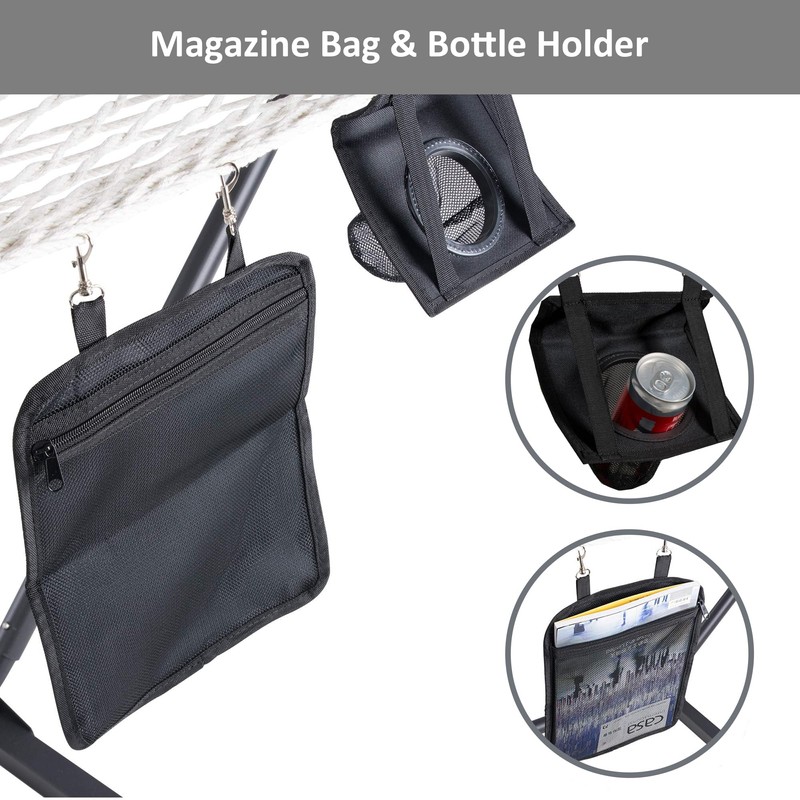 SUNCREAT Hammocks for Outside with Stand, Extra Large 2 Person