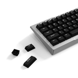 Pwnage Ultra Custom Cherry-Profile Universal PBT Keycap Set - Double Shot PBT Non Shine Through for 100%, 75%, 68%, 65%, 60% Keyboard Keycaps - Black with White Legend