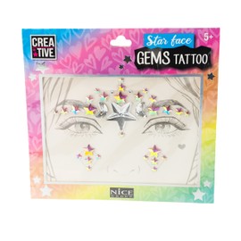 Creative - Star Face Gems Tattoo, 02605, Multicolor