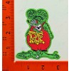 Unbranded Rat Fink Patch – Embroidered Iron-On Sew-On Hot Rod Cartoon Logo Ed Roth Style B