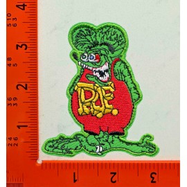 Unbranded Rat Fink Patch – Embroidered Iron-On Sew-On Hot Rod Cartoon Logo Ed Roth Style B