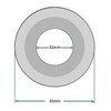 2 X Replacement Silicon Clear Washers for Geberit Flush Valve